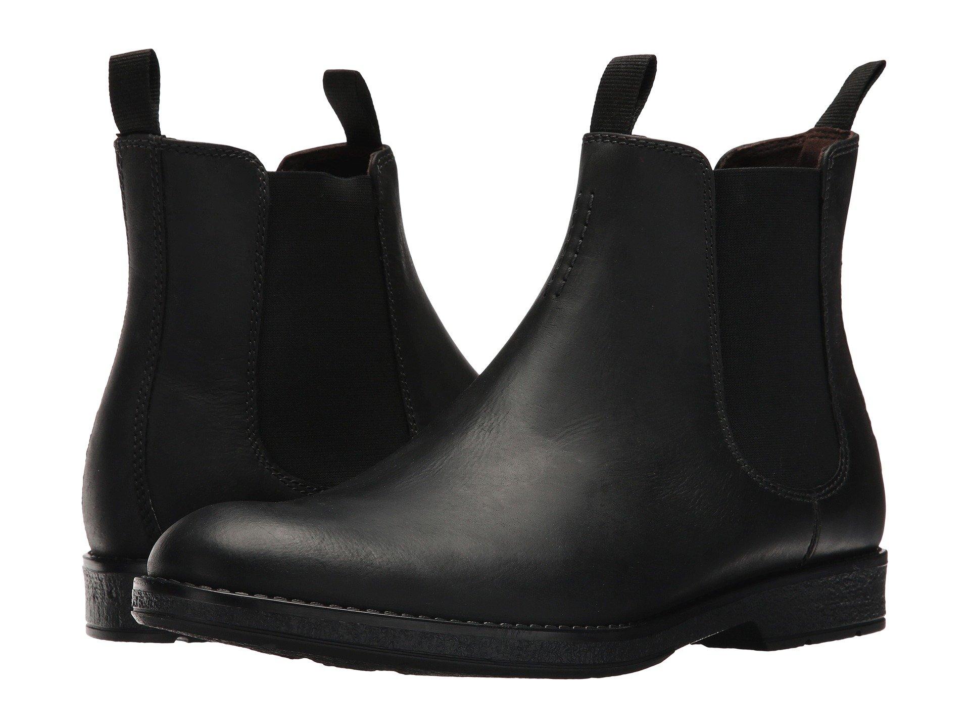 Clarks Hinman Chelsea In Black Leather 