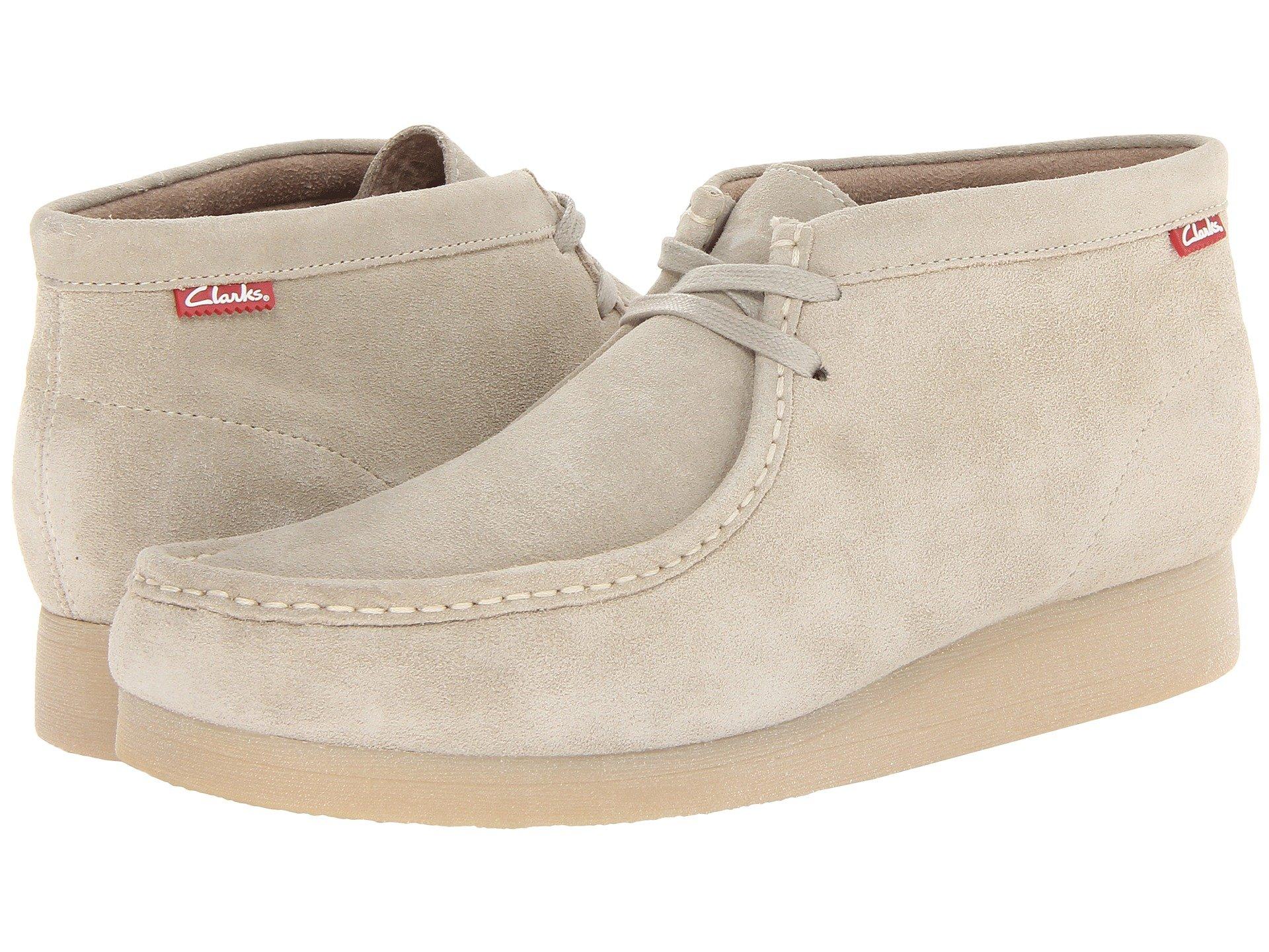sand suede clarks