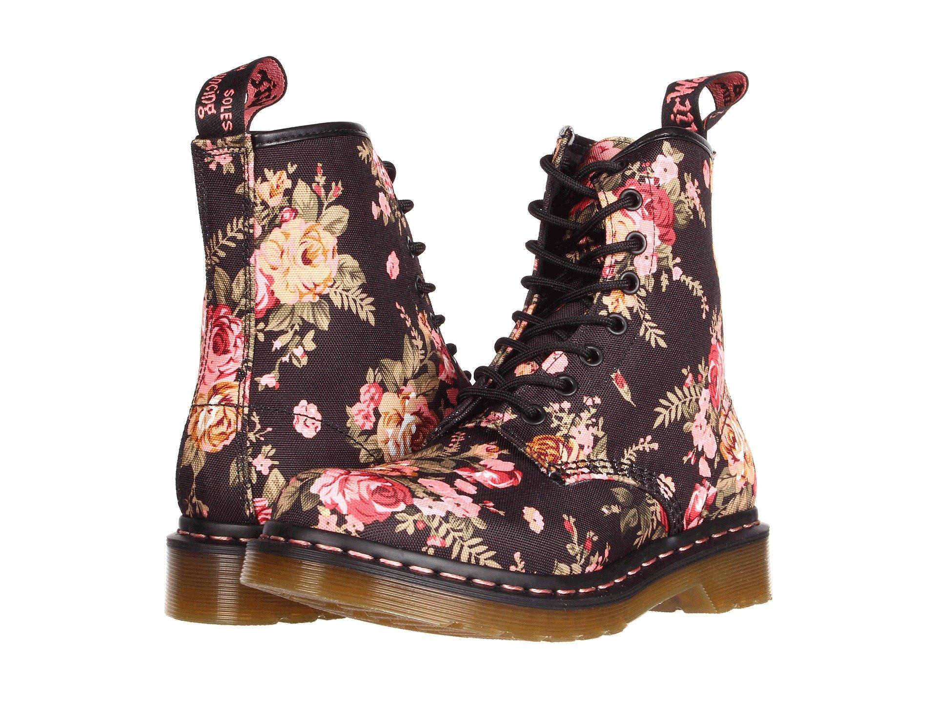 dr martens 1460 black victorian flowers