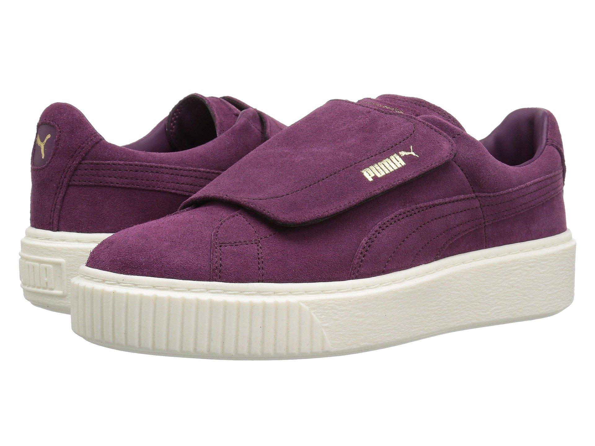 puma suede platform strap