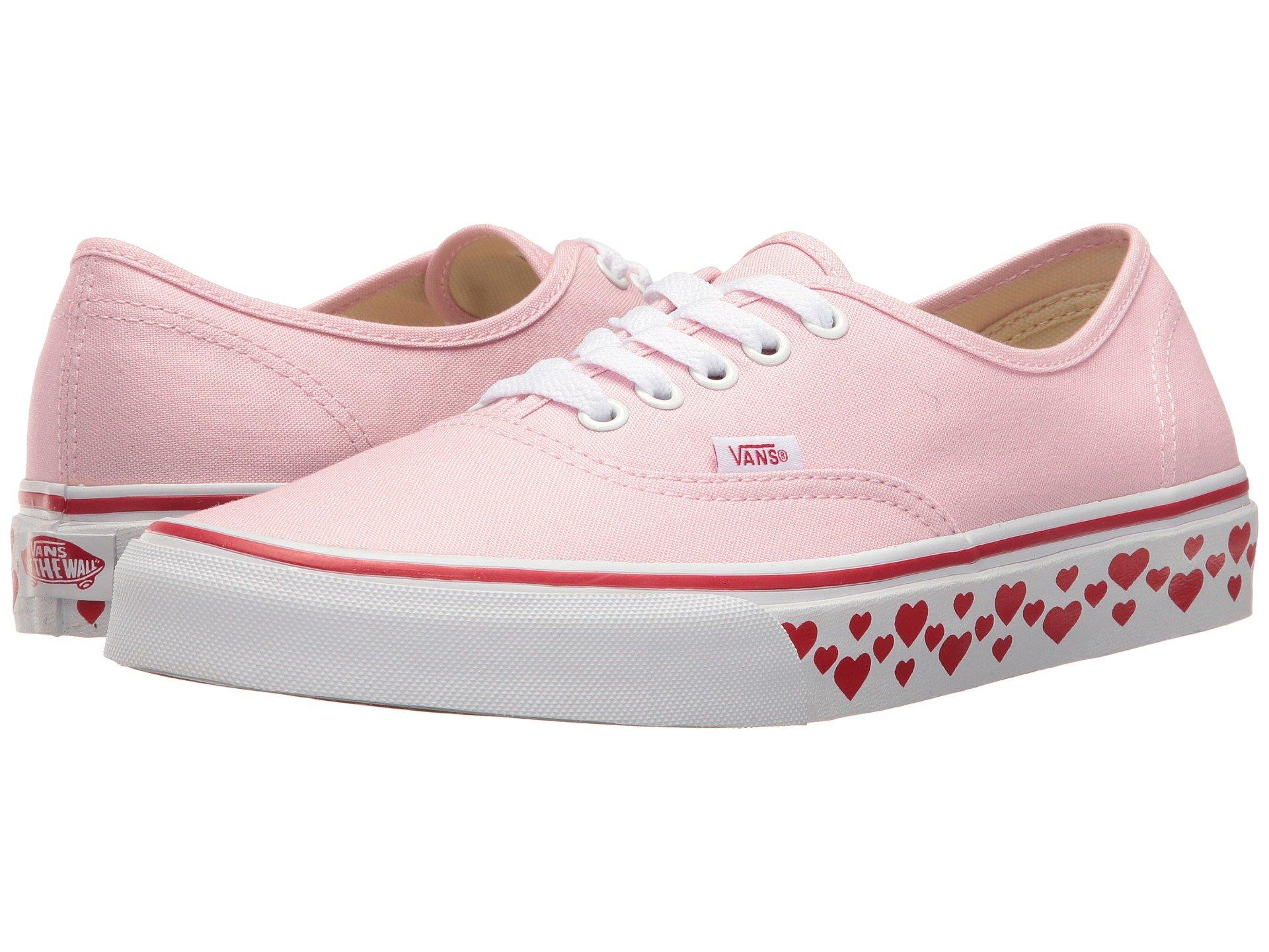 pink vans with hearts