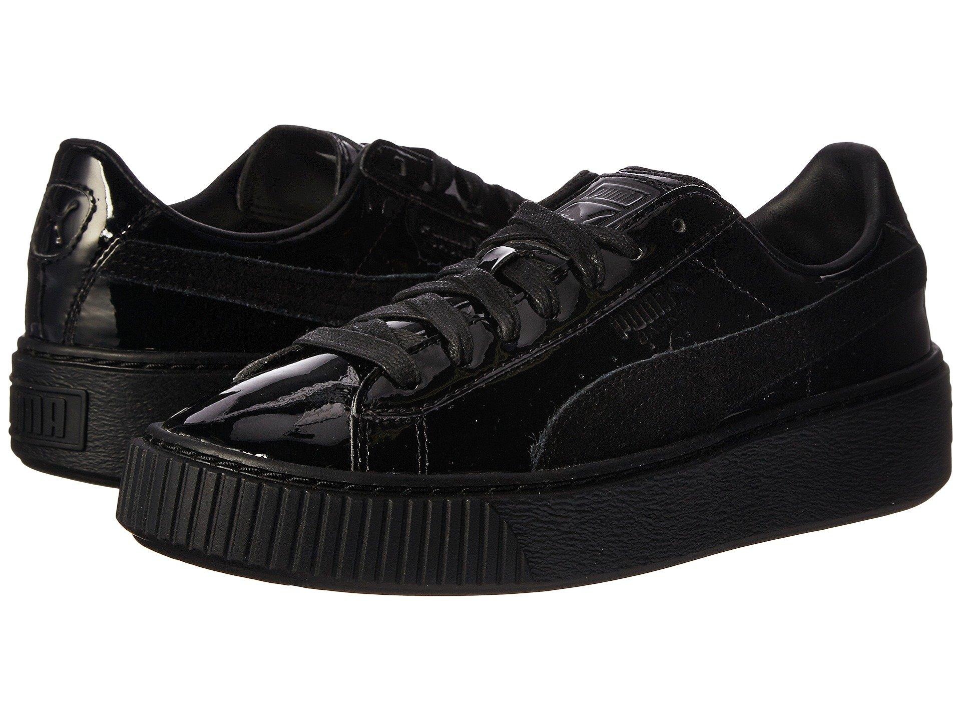 Puma Basket Platform Patent In Black 