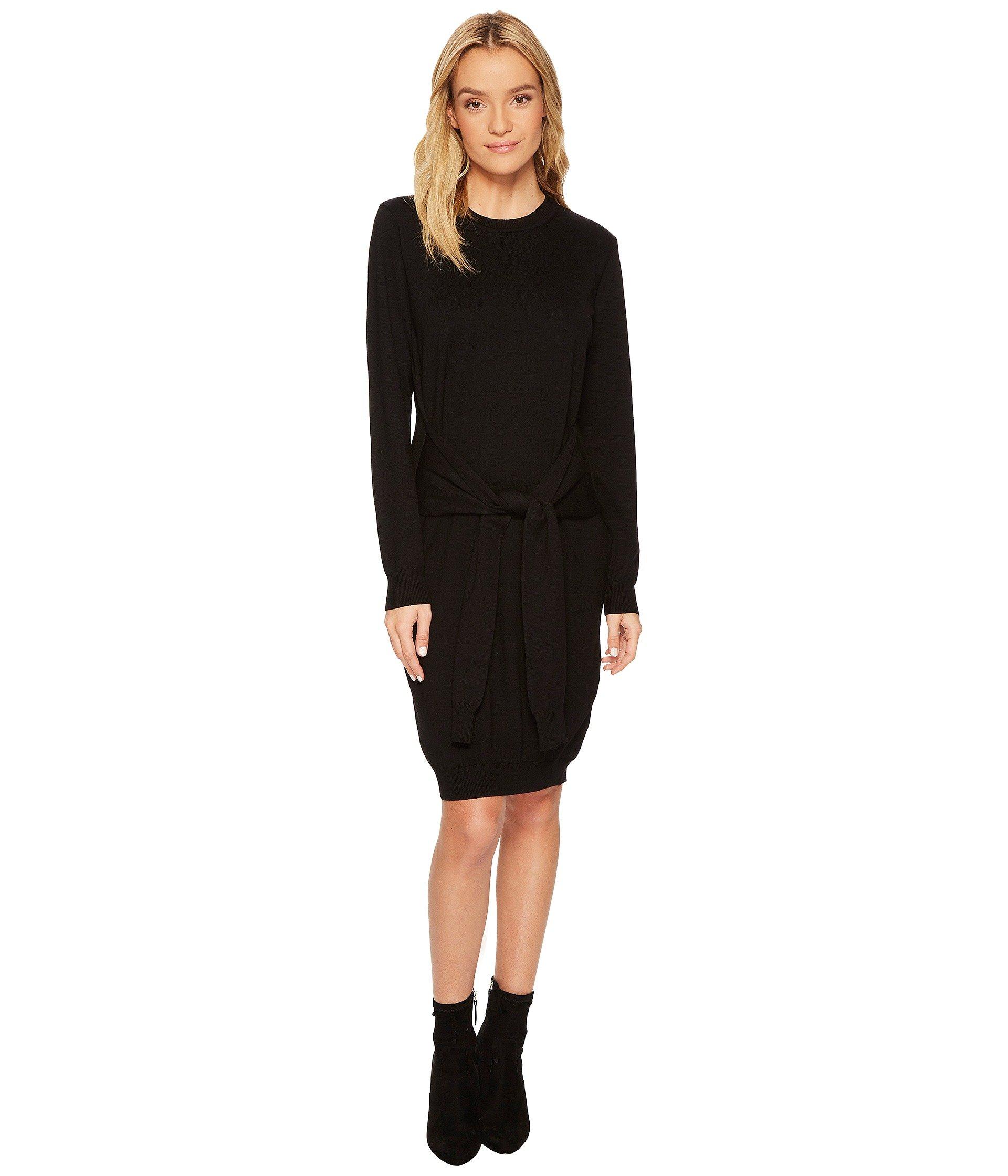 tie front sweater dress