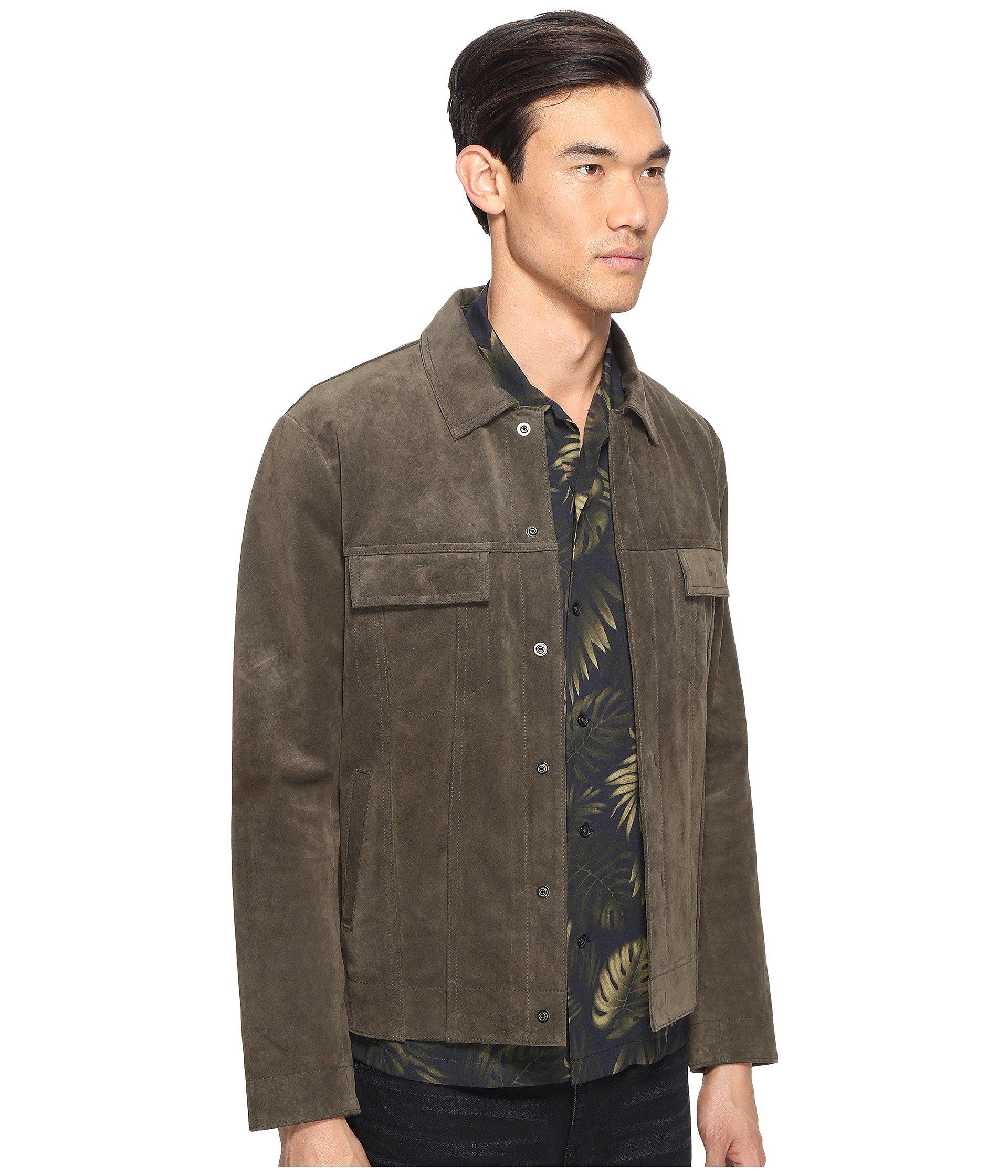 vince suede trucker jacket