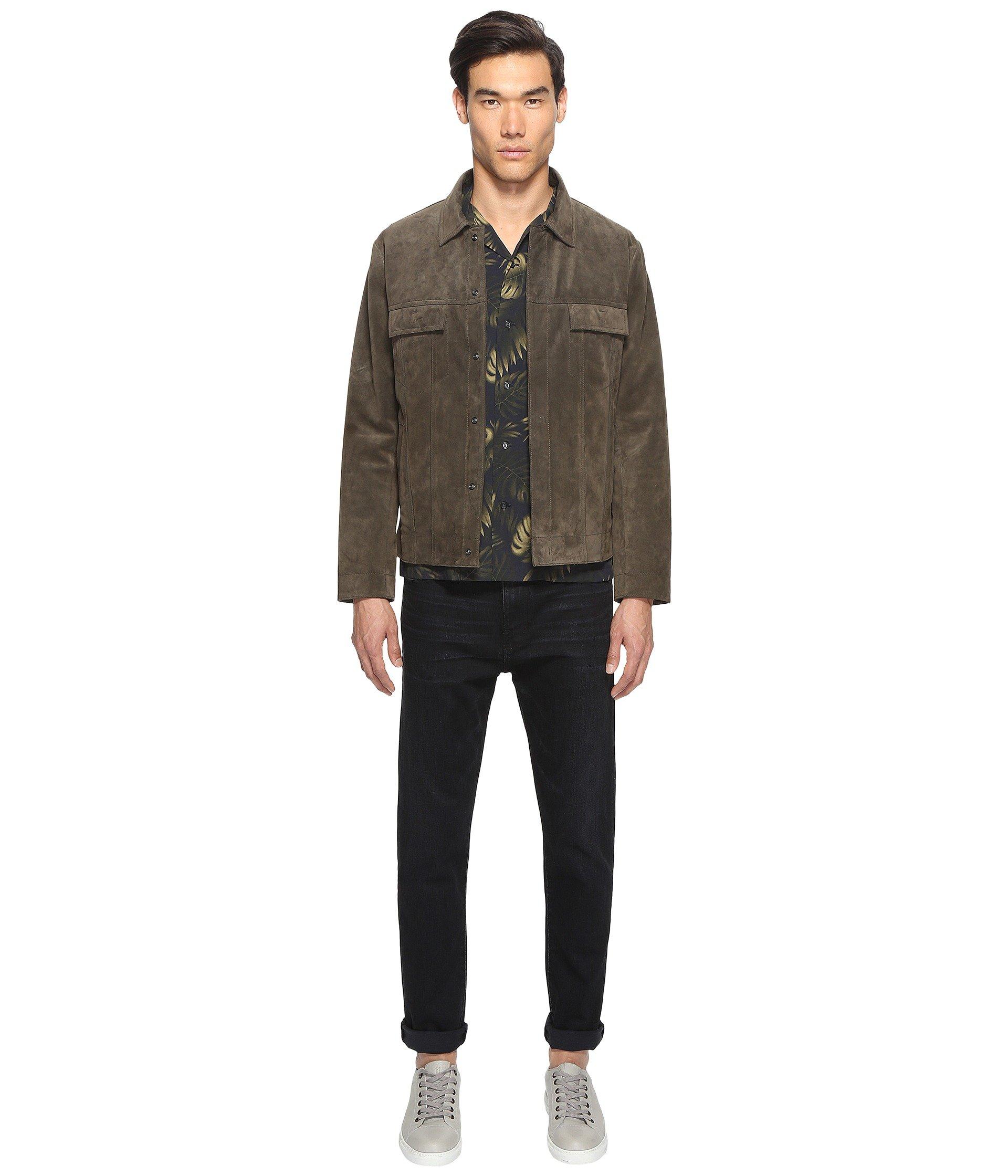 vince suede trucker jacket