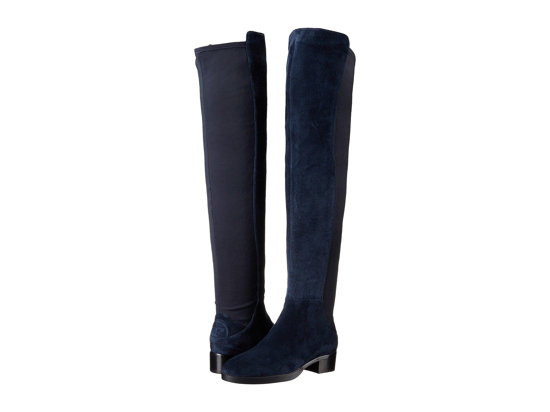 tory burch navy boots