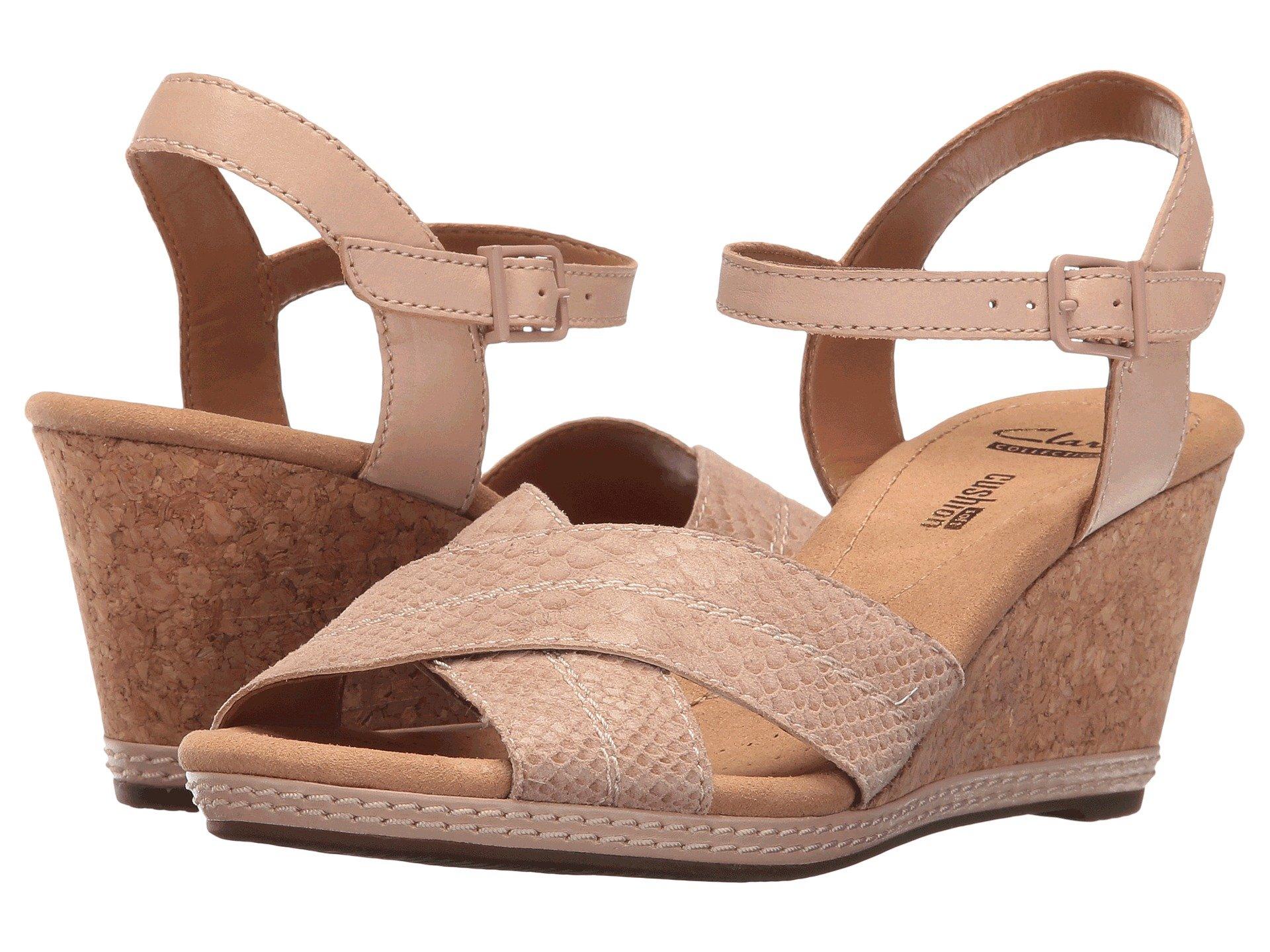 clarks women's helio latitude wedge sandal