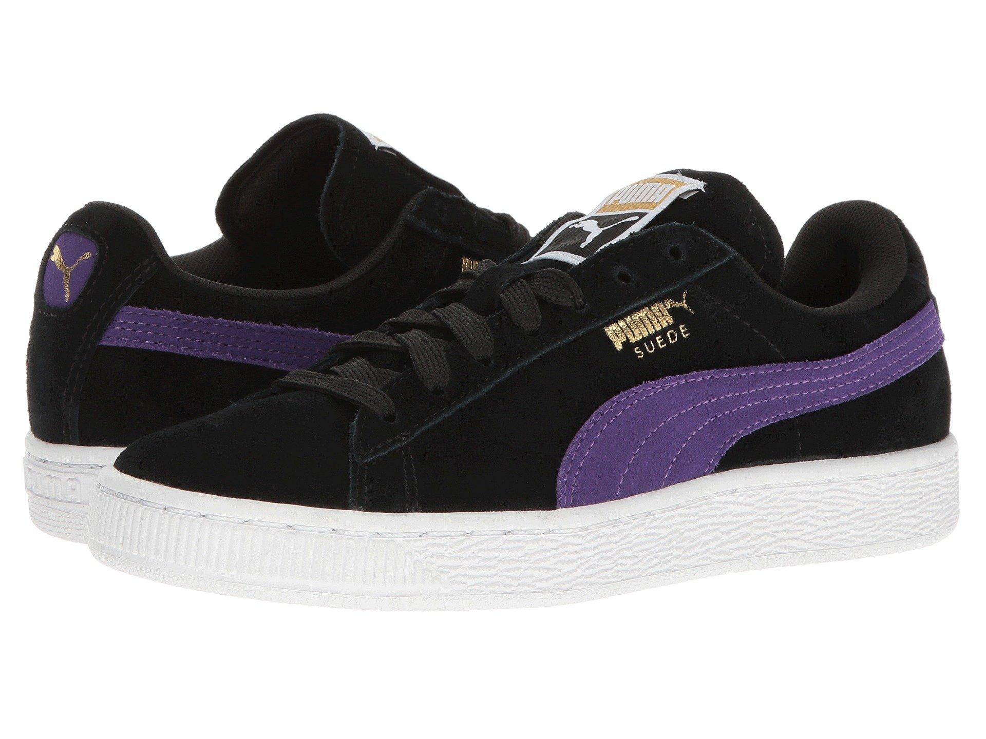 black and purple puma shoes