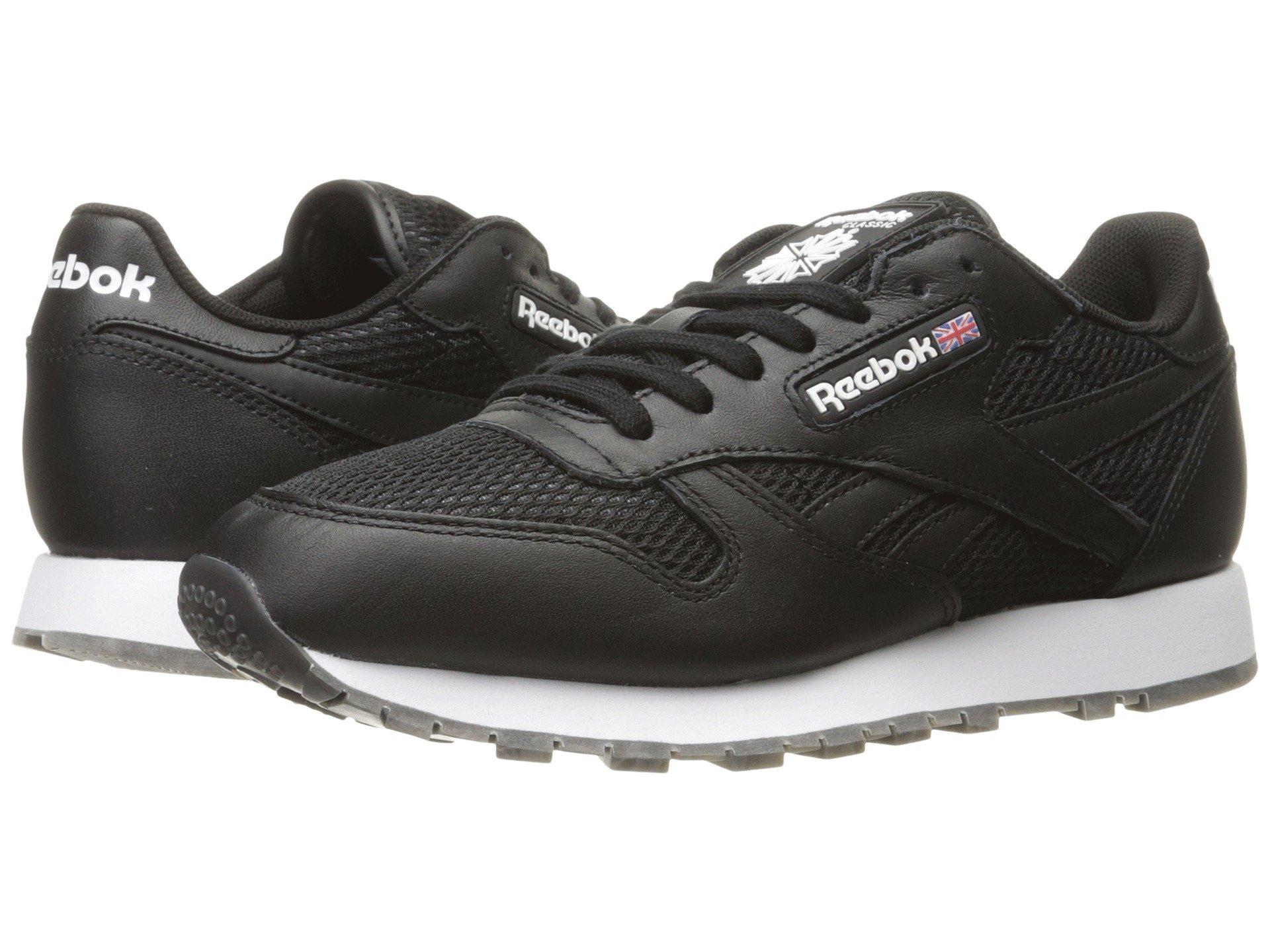 reebok black white gum