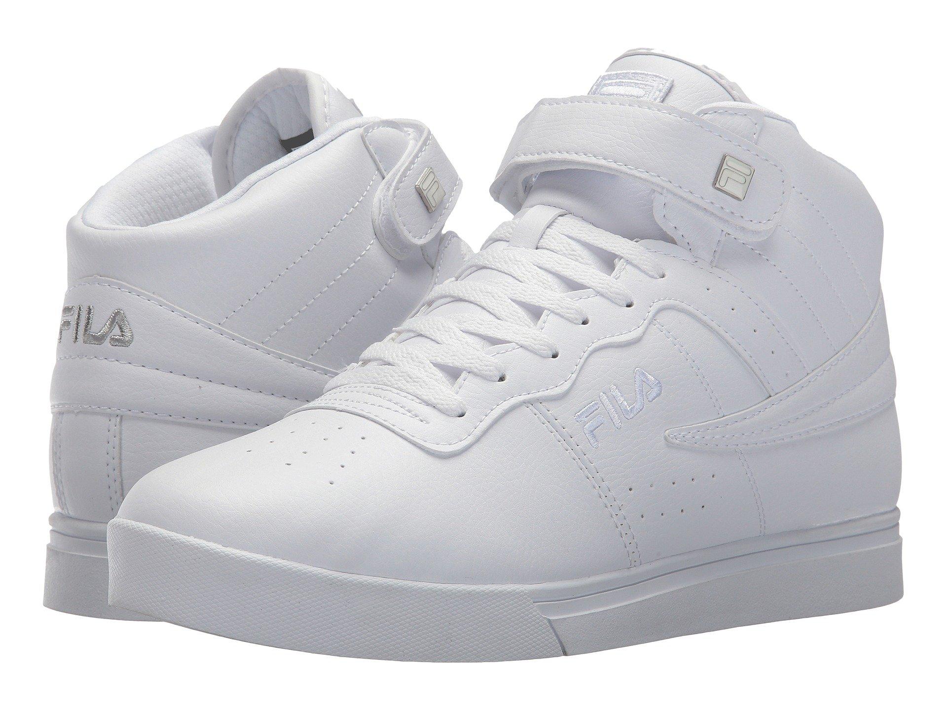 white and silver fila