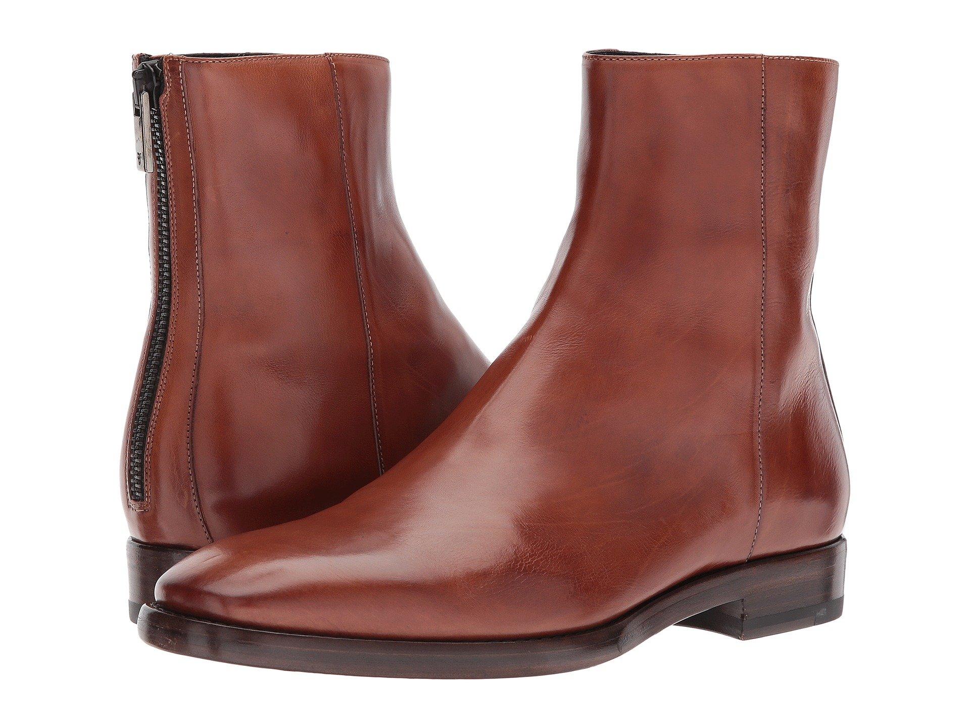 frye wright back zip leather boot