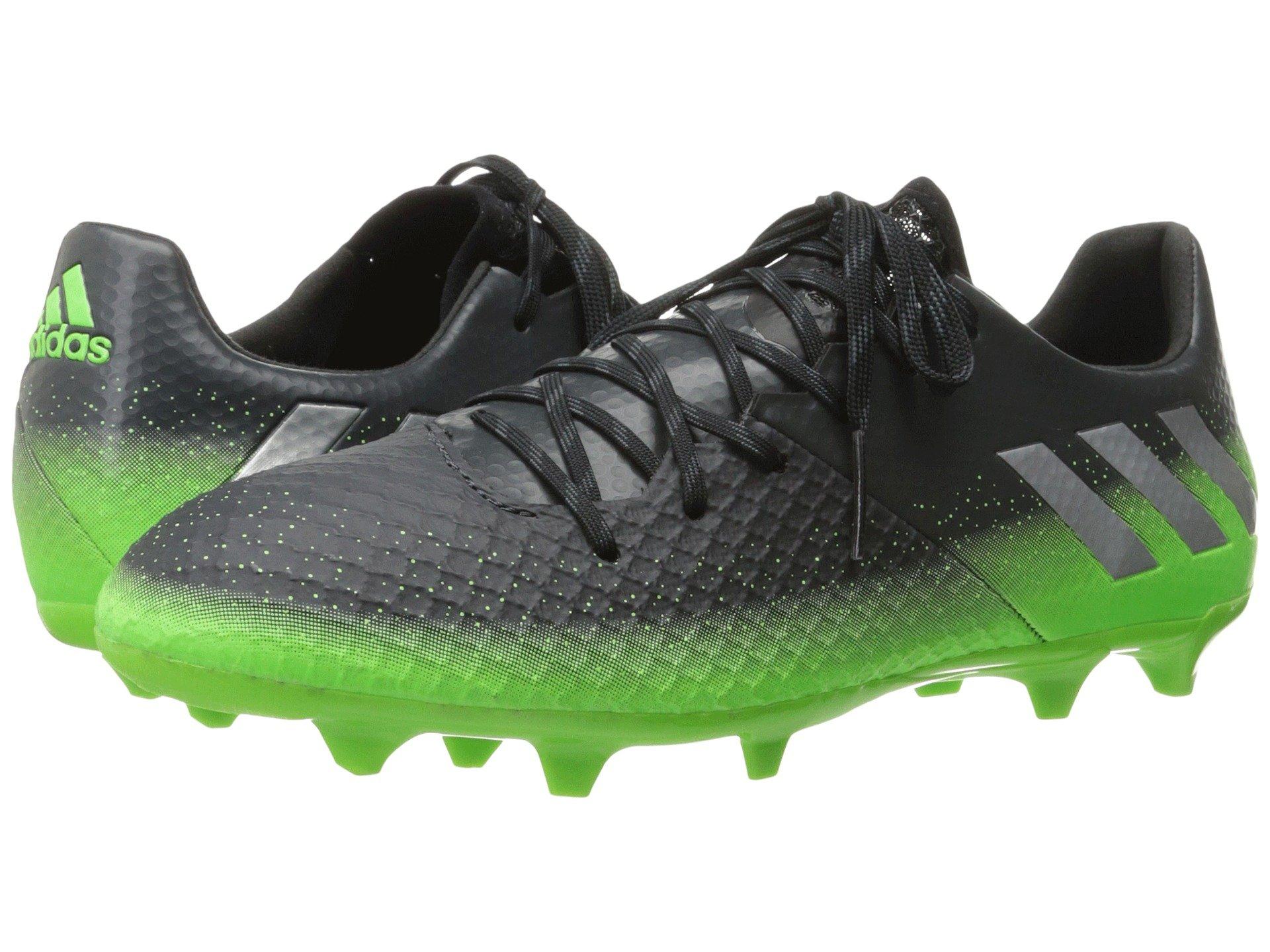 Adidas Originals Messi 16 2 Fg In Dark Grey Silver Metallic Solar Green Modesens