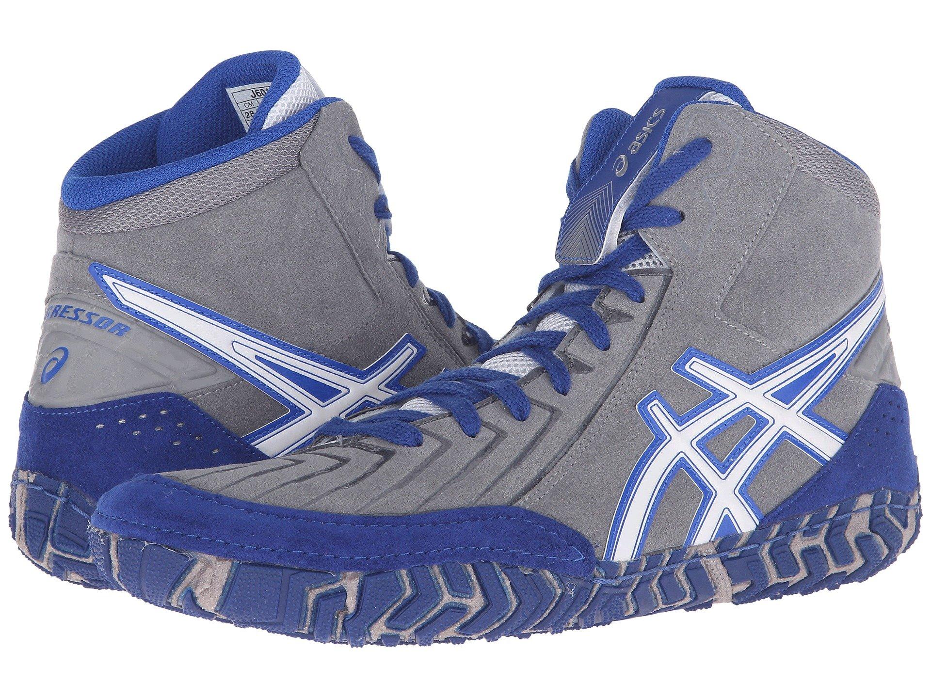 asics aggressor 3 blue