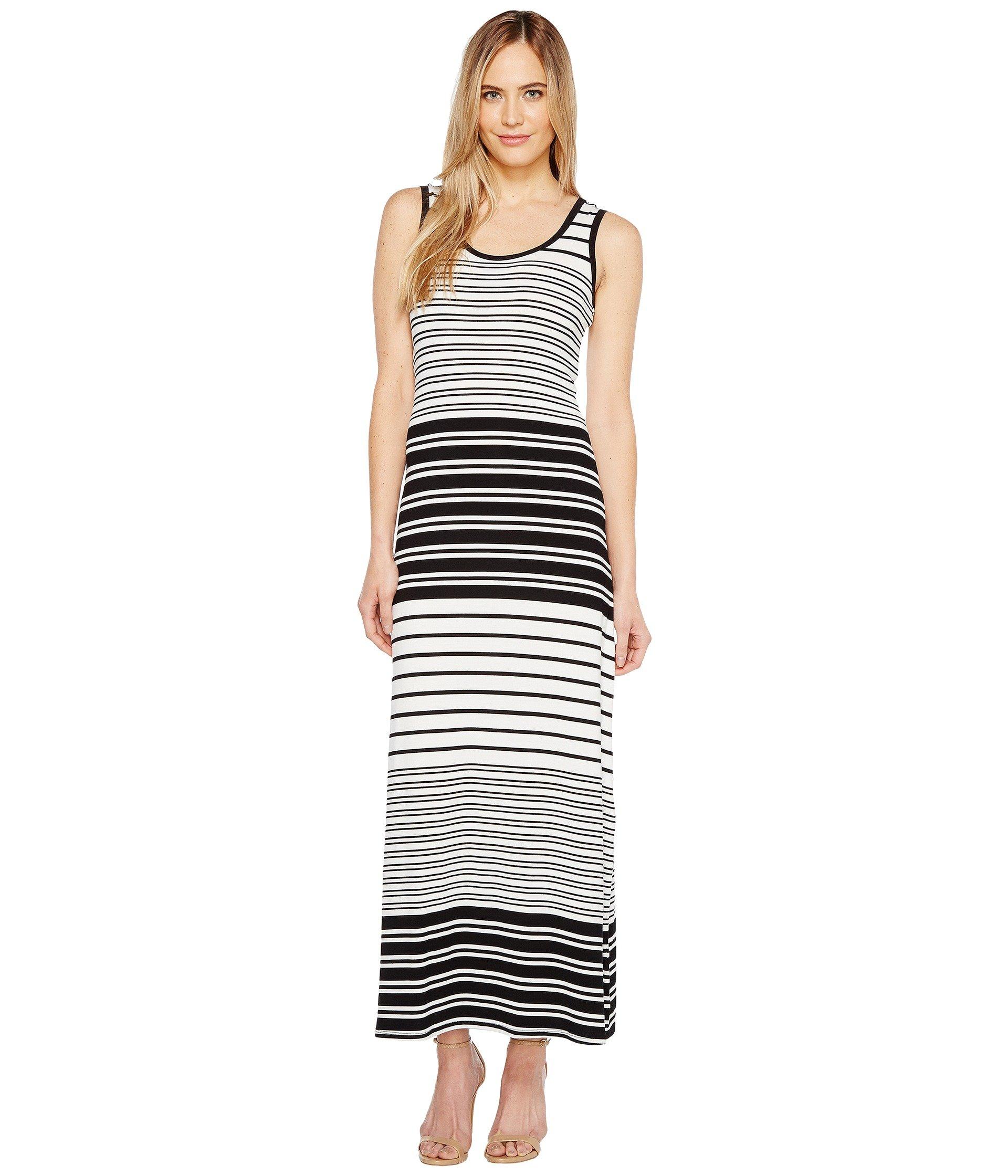 calvin klein striped maxi dress