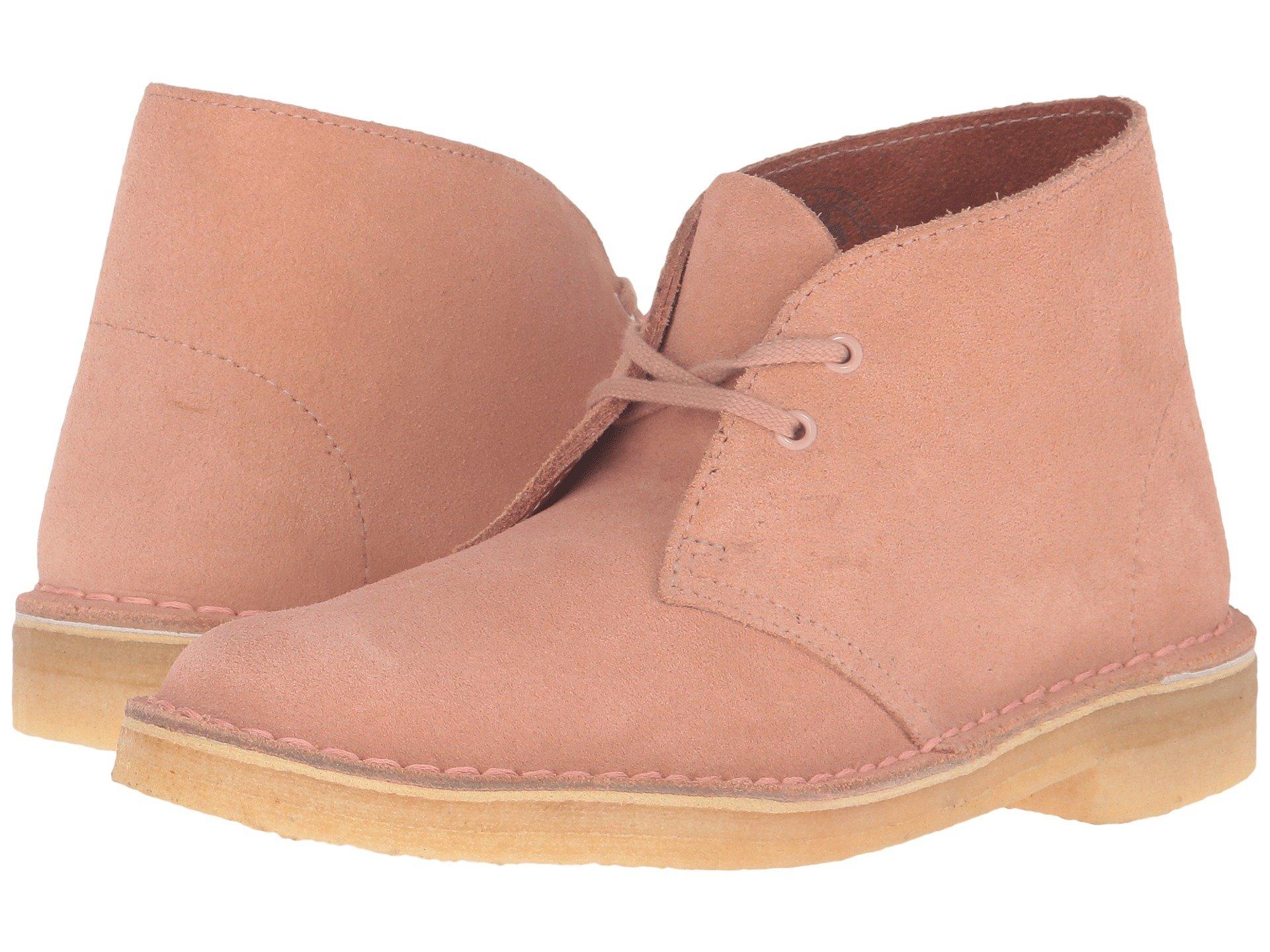 clarks pink suede shoes