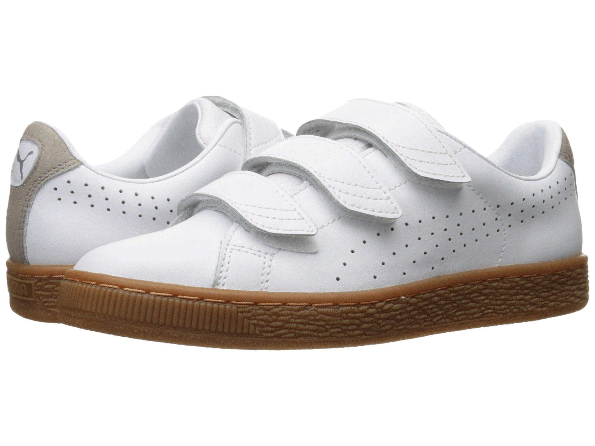 puma basket classic strap white