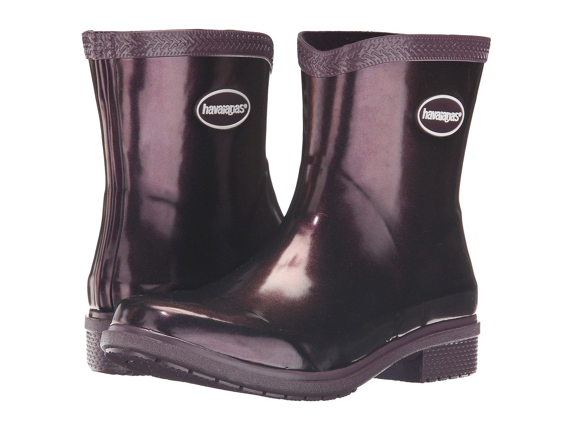 metallic rain boots