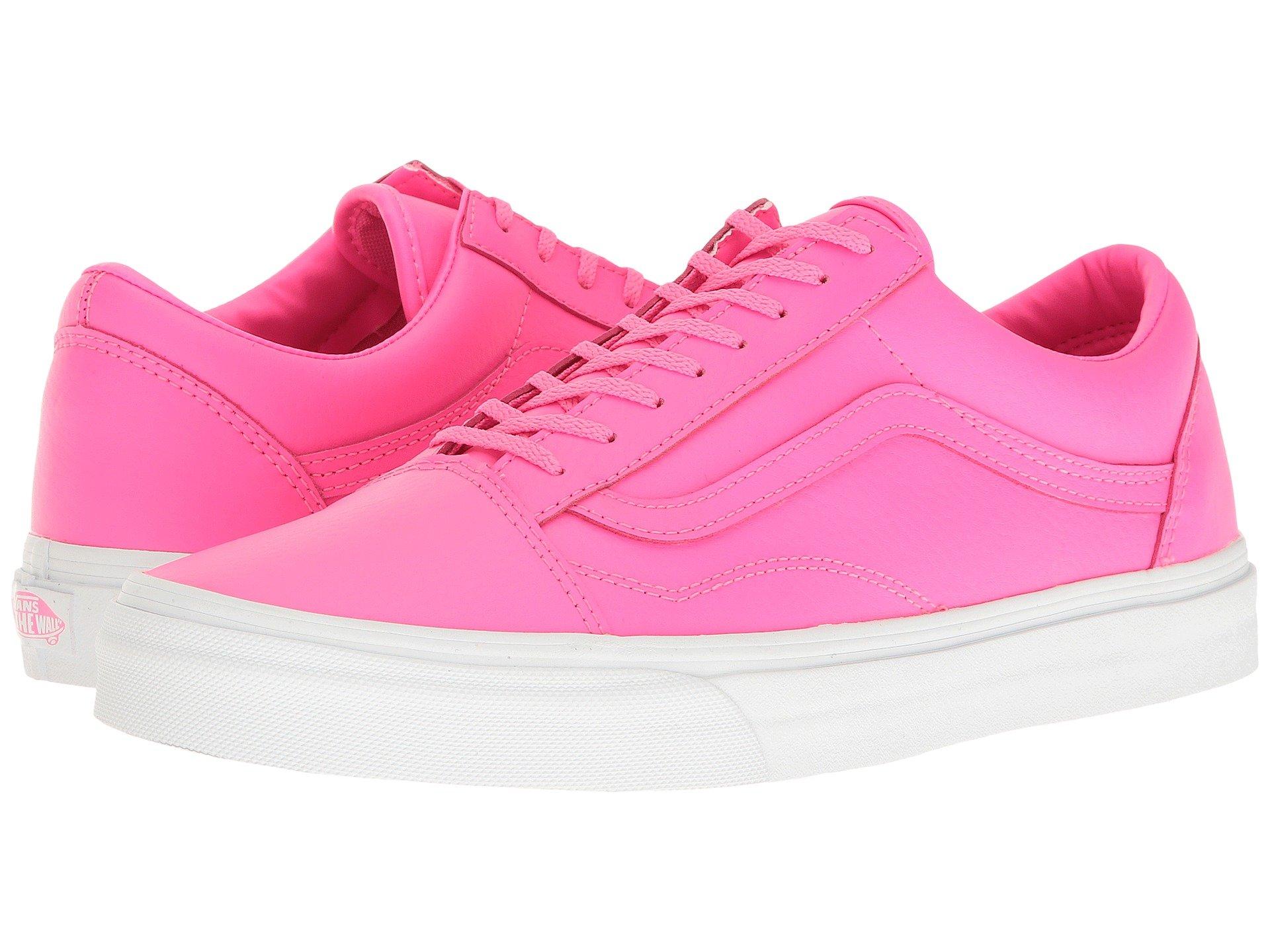 vans old skool pink leather