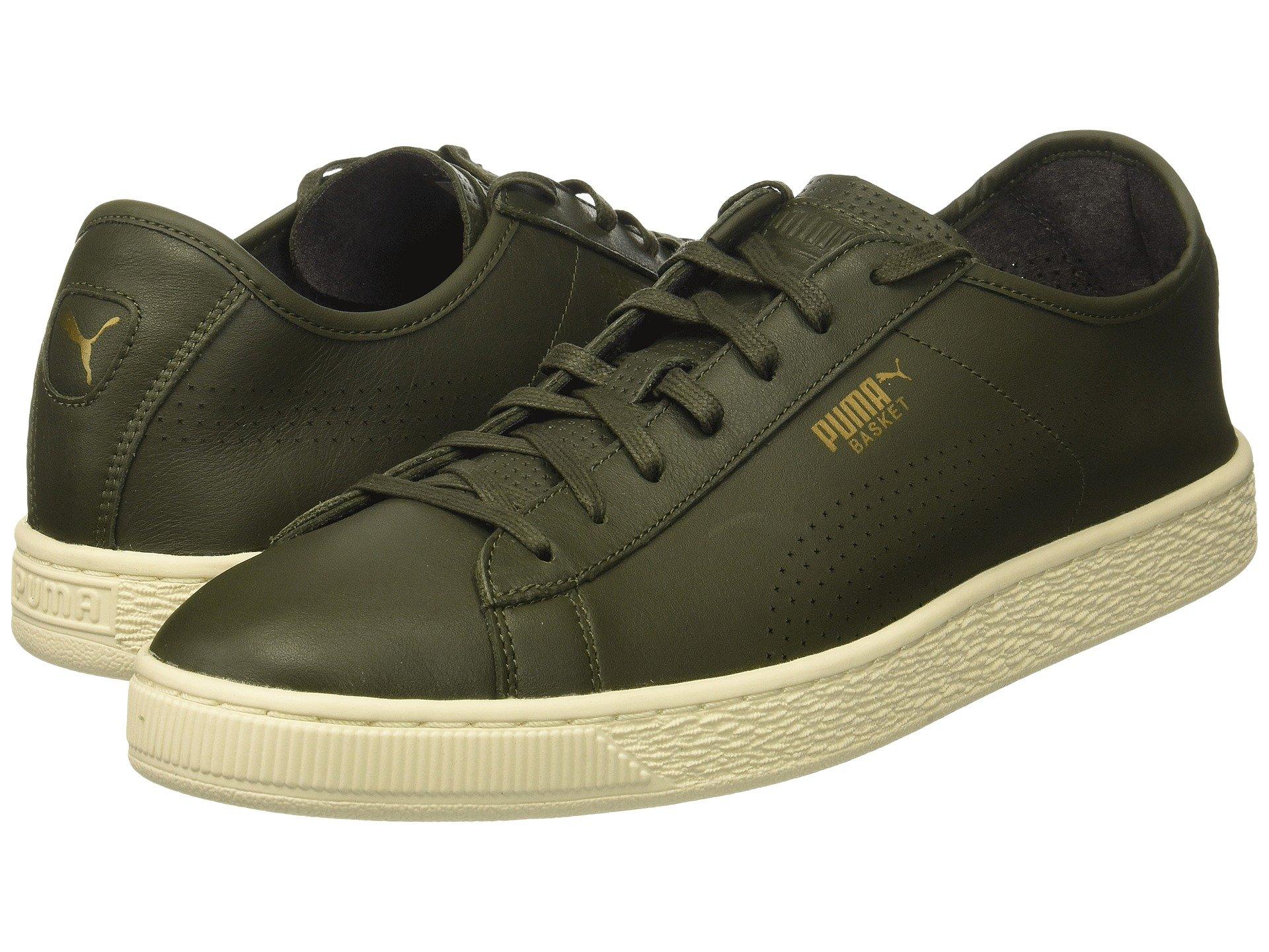 puma basket olive