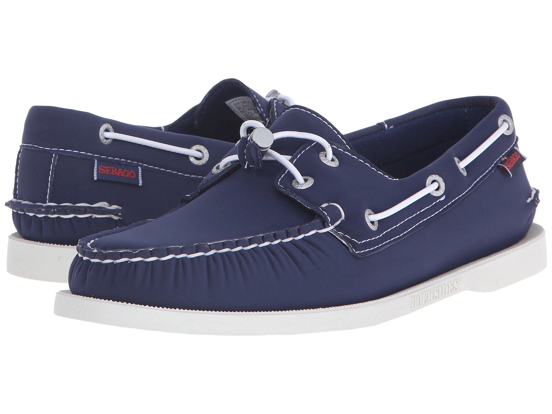 sebago docksides navy blue