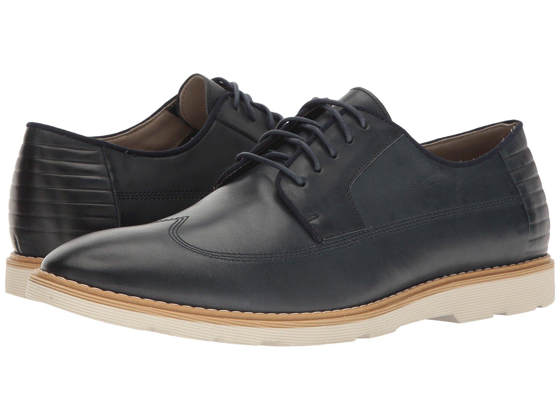 Clarks Gambeson Style In Navy Leather | ModeSens