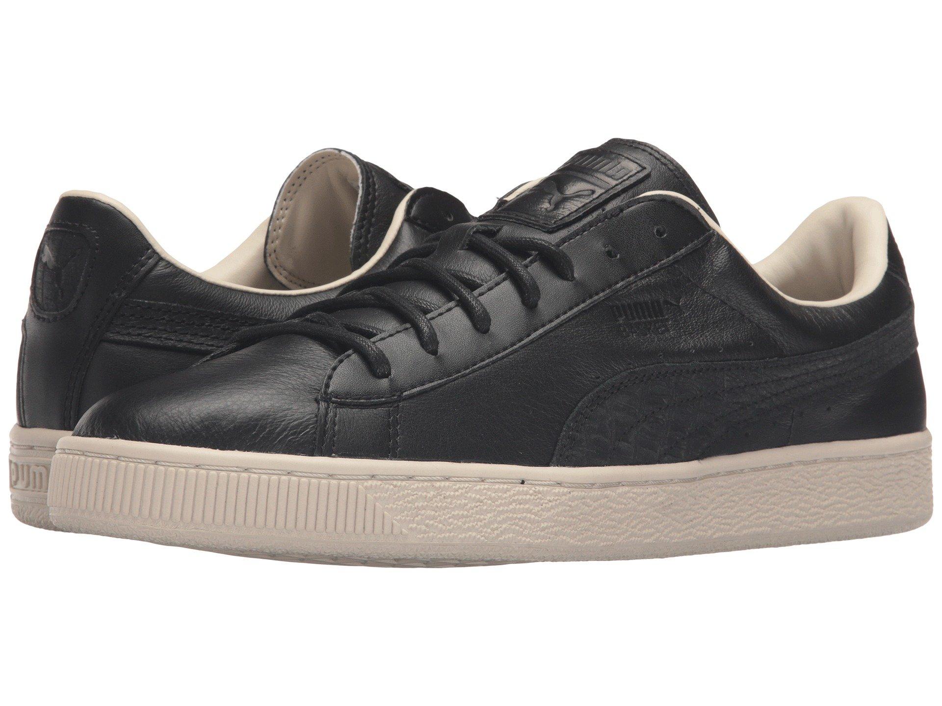 puma basket classic black leather