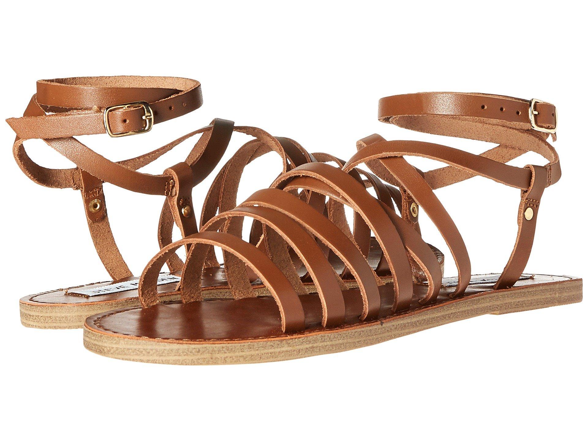steve madden cognac leather sandals