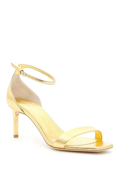 Shop Saint Laurent Amber Sandals In Goldmetallico