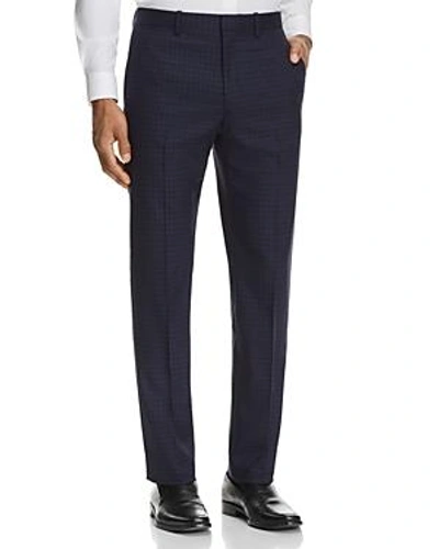 Shop Theory Marlo Plaid Slim Fit Suit Pants In Navy