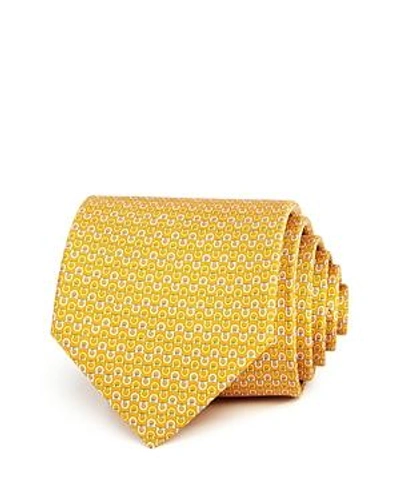 Shop Ferragamo Alternating Gancini Classic Tie In Yellow