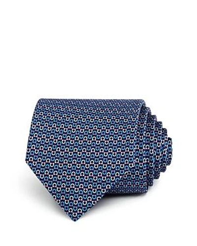 Shop Ferragamo Alternating Gancini Classic Tie In Blue