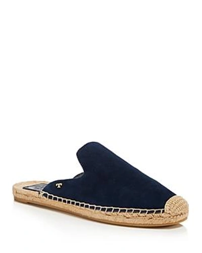 Shop Tory Burch Women's Max Suede Espadrille Mules In Royal Navy