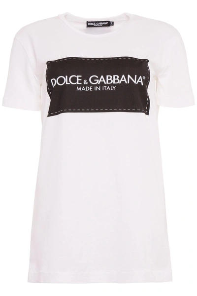 Shop Dolce & Gabbana Printed T-shirt In Variante Abbinatabianco