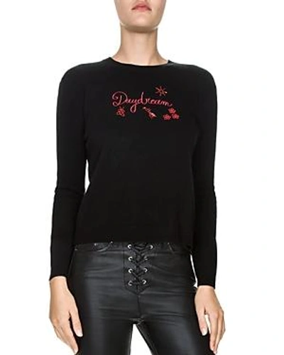 Shop The Kooples Daydream Embellished Wool & Cashmere Sweater In Black
