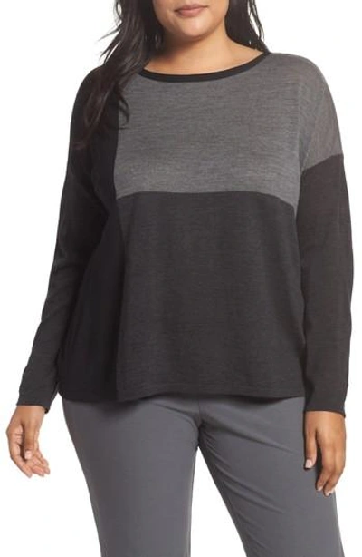 Eileen fisher deals color block sweater