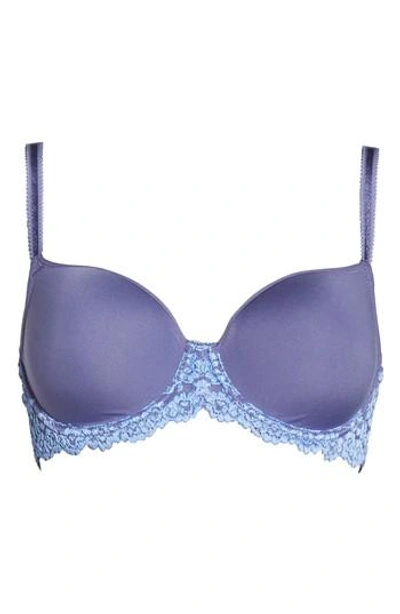 Shop Wacoal Embrace Lace Underwire Molded Cup Bra In Twilight Purple/ Hydrangea