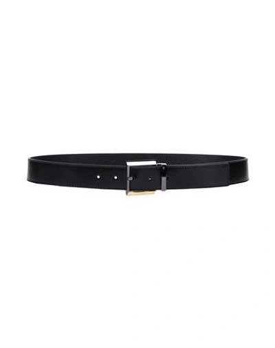 Shop Versace Leather Belt In Black