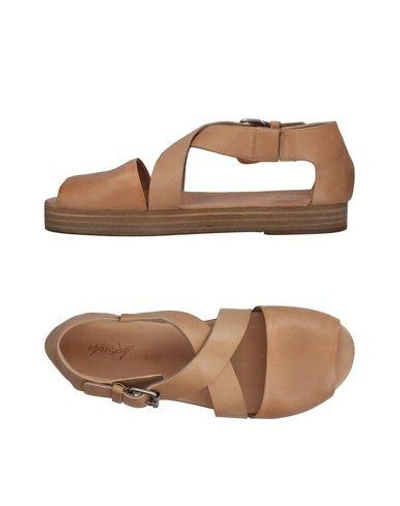 Shop Marsèll Woman Sandals Tan Size 7 Soft Leather In Brown
