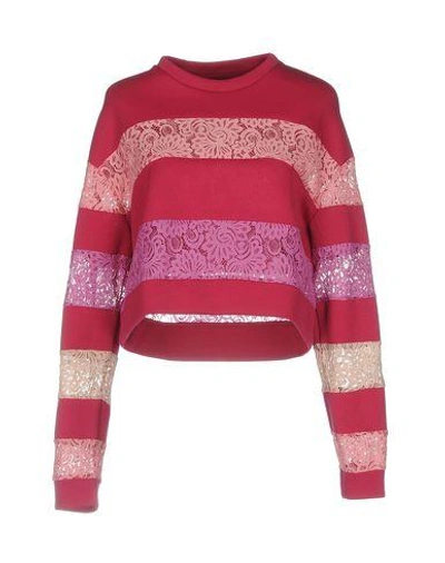 Shop Pinko Sweatshirts In Fuchsia