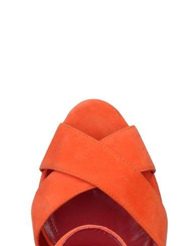 Shop Cesare Paciotti Sandals In Orange