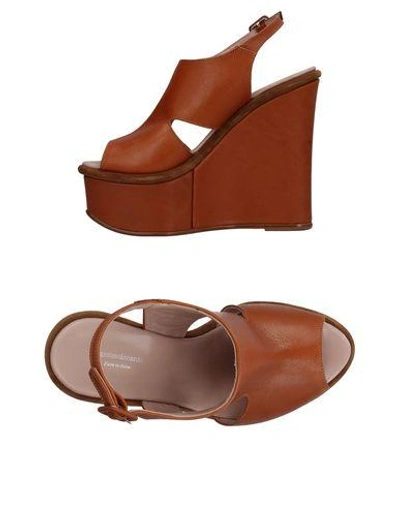 Shop Massimo Lonardo Sandals In Brown