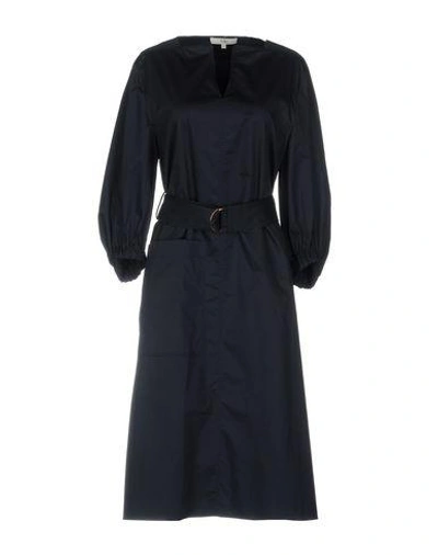 Shop Tibi Knee-length Dresses In Dark Blue