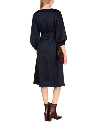 Shop Tibi Knee-length Dresses In Dark Blue