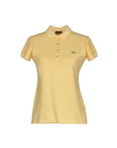 Shop Fred Perry Polo Shirts In Yellow