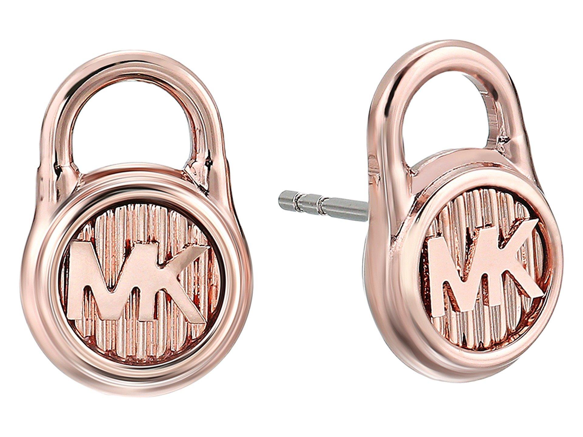 mk padlock earrings