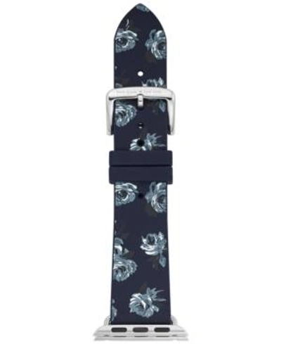 Shop Kate Spade New York Women's Blue Floral Silicone Apple Watch Strap