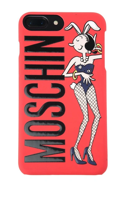 Shop Moschino Olivia Oyl Iphone Case In Rosso