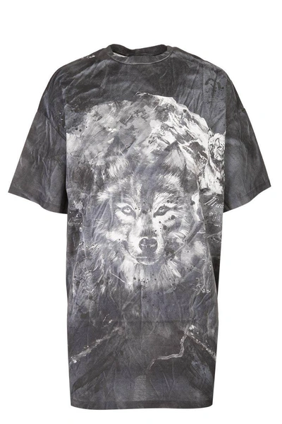 Shop Balmain Paris T-shirt In Nero Grigio