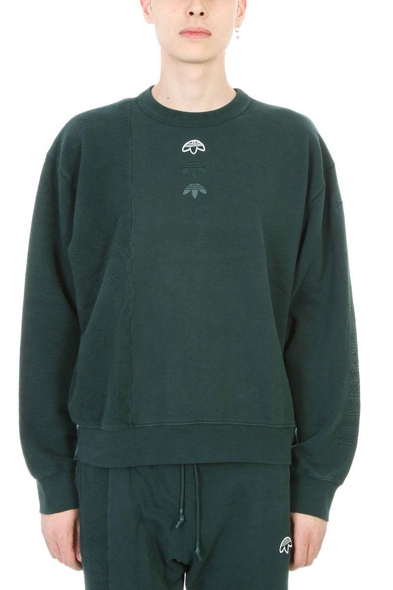 adidas green crew neck sweatshirt