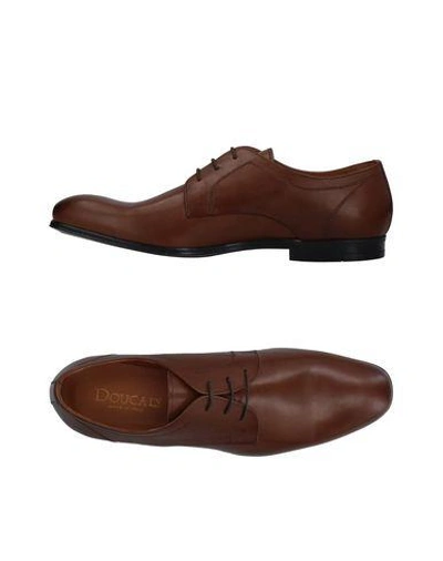 Shop Doucal's Lace-up Shoes In Brown